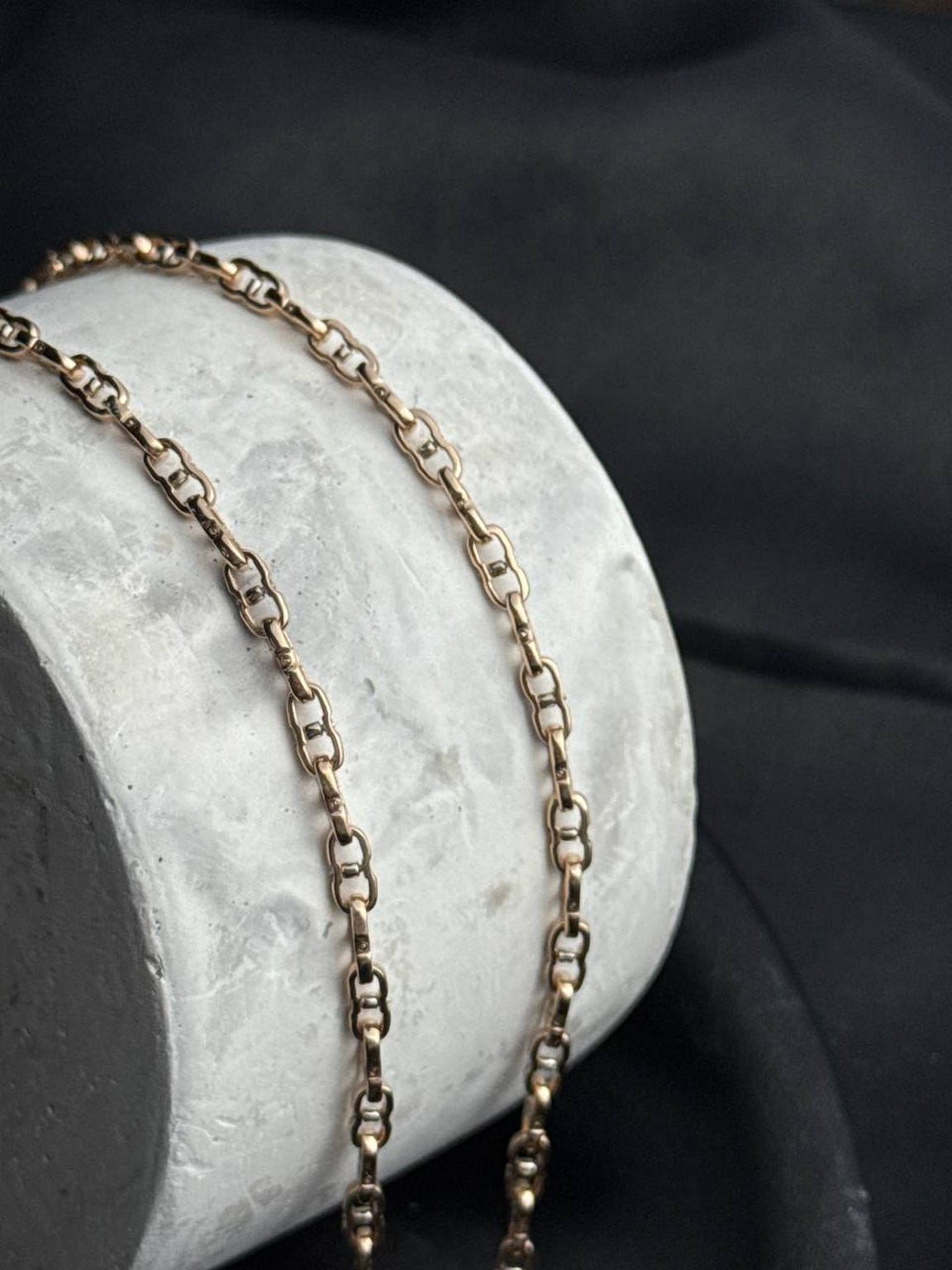 Золотая цепь якорного плетения 0015