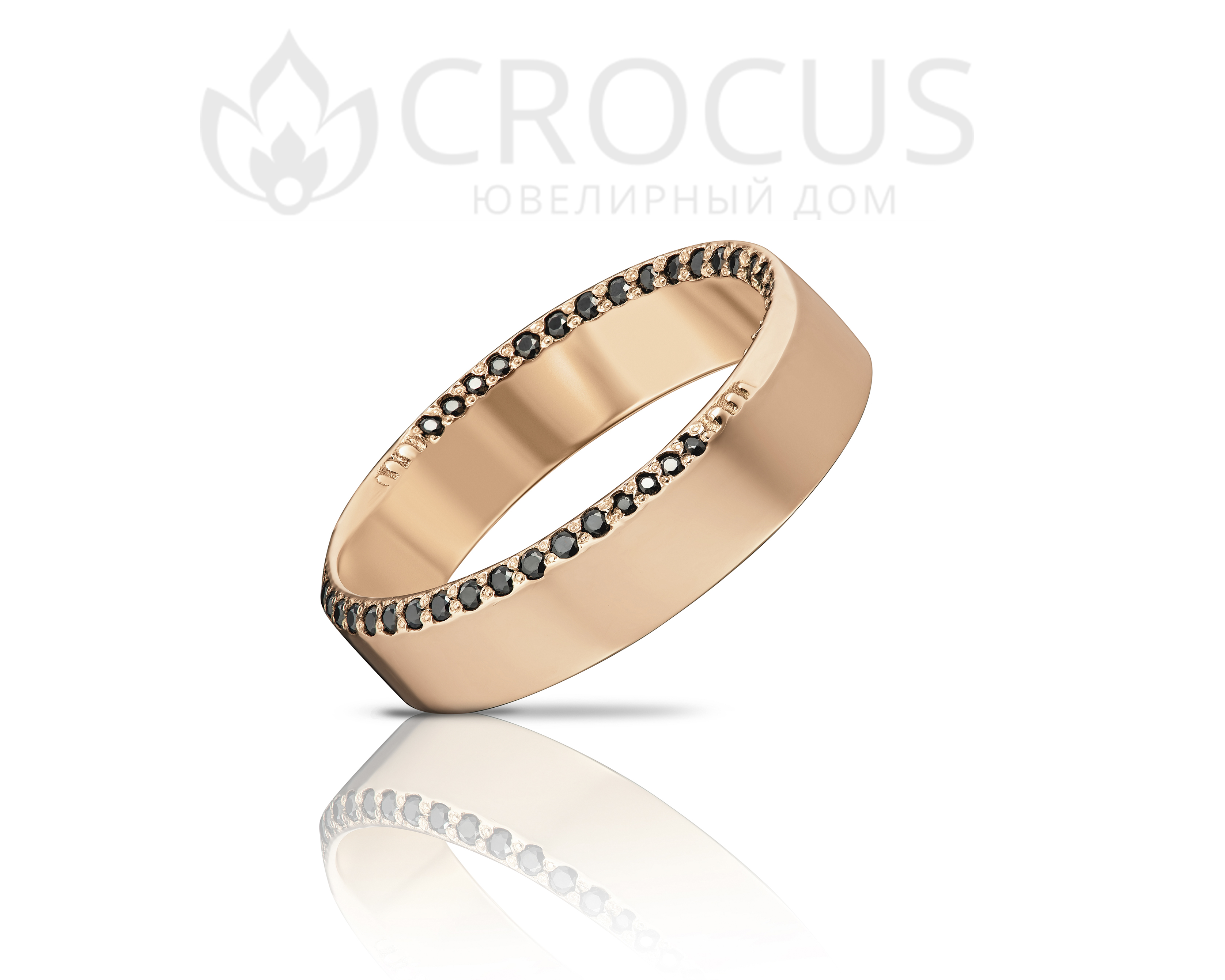 Золотое кольцо "американка" от CROCUS