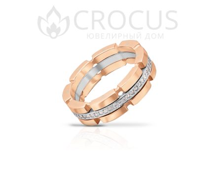 Купить золотое кольцо с фианитами CROCUS 1018